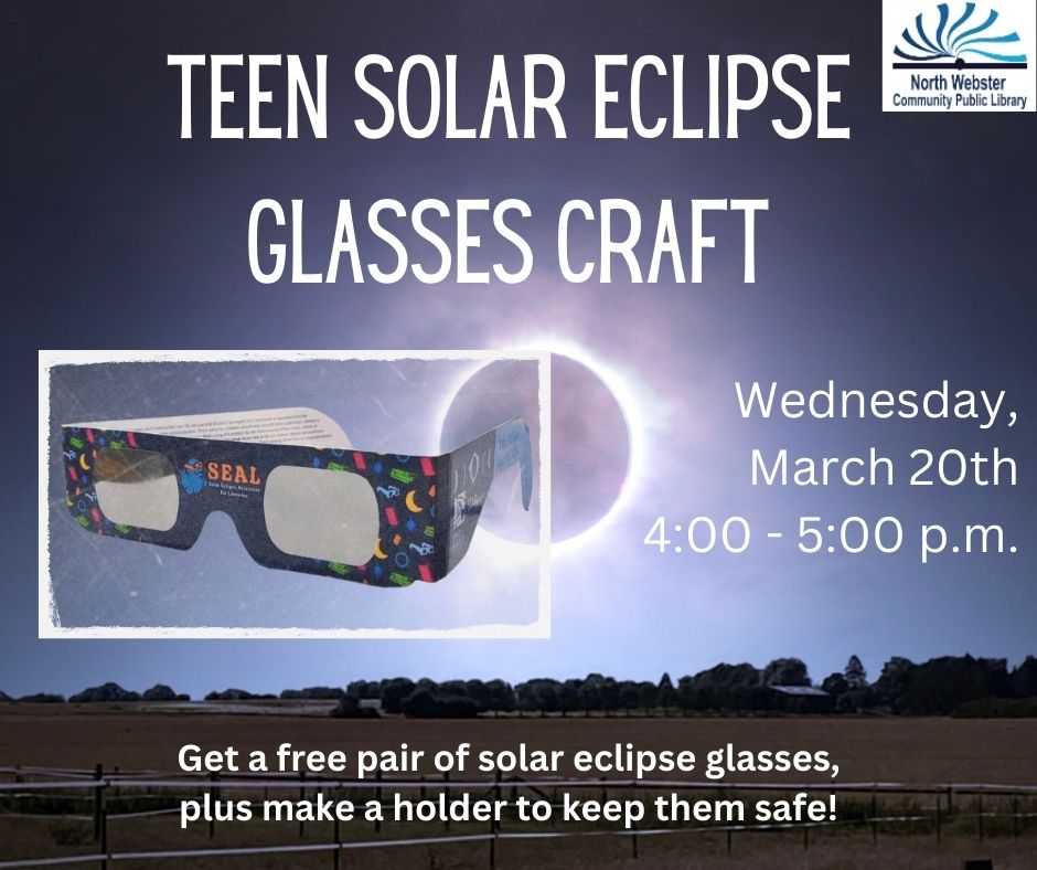 Teen Solar Eclipse Glasses Craft - North Webster Community Public Library